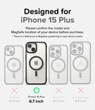 iPhone 15 Plus Case | Fusion Bold Magnetic - Comparison chart showing iPhone 15 Plus is the only compatible model.