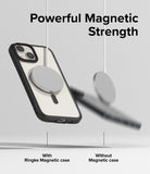 iPhone 15 Plus Case | Fusion Bold Magnetic - A magnetic charger attached to a phone case versus one falling off.