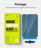 iPhone 15 Plus Screen Protector | Privacy Glass - Ringke privacy tempered glass packaging with two screen protectors.