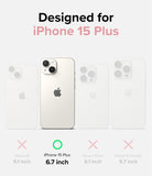 iPhone 15 Plus Case | Silicone Magnetic - Comparison chart showing iPhone 15 Plus is the only compatible model.
