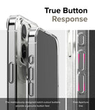 iPhone 15 Pro Case | Air - Clear phone case showing detailed notch-cutout buttons for tactile response and precise fit.