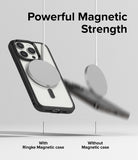 iPhone 15 Pro Case | Fusion Bold Magnetic - A magnetic charger holds a phone securely while another falls away.