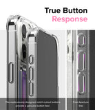iPhone 15 Pro Case | Fusion Card - Clear phone case showing detailed button cutouts for a tactile, responsive feel.