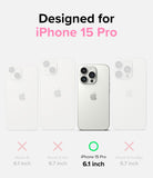iPhone 15 Pro Case | Fusion Card - Comparison chart highlighting the iPhone 15 Pro as the only compatible model.