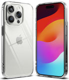 iPhone 15 Pro Case | Fusion - Clear protective case shown from back and front views on an iPhone 15 Pro with a colorful screen.