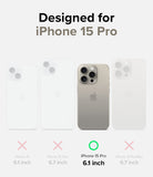 iPhone 15 Pro Case | Fusion - Comparison chart showing iPhone 15 Pro is the only compatible model among four iPhone 15 variants.