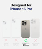 iPhone 15 Pro Case | Fusion Magnetic - Comparison chart showing iPhone 15 Pro is the only compatible model among four.