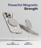 iPhone 15 Pro Case | Fusion Magnetic - A magnetic charger securely attached to a phone case versus falling off a phone.