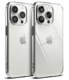 iPhone 15 Pro Max Case | Fusion - Two clear iPhone 15 Pro Max cases, one matte and one glossy, showing triple camera arrays.