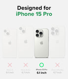 iPhone 15 Pro Case | Onyx Design - Comparison chart highlighting the iPhone 15 Pro as the only compatible model.