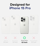 iPhone 15 Pro Case | Silicone Magnetic - Comparison chart highlighting iPhone 15 Pro compatibility with a green checkmark.
