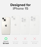 iPhone 15 Case | Fusion Bold - Comparison chart showing iPhone 15 6.1-inch compatibility versus other iPhone 15 models.