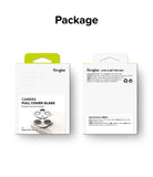 iPhone 15 Plus / 15 | Camera Protector Glass [2 Pack] - Front and back views of Ringke camera protector packaging.