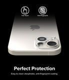 iPhone 15 Plus / 15 | Camera Protector Glass [2 Pack] - Camera lens protector being applied to an iPhone 15 back.