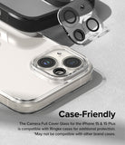 iPhone 15 Plus / 15 | Camera Protector Glass [2 Pack] - Clear camera lens protector being applied to an iPhone 15.