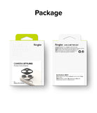 iPhone 15 Plus / 15 | Camera Styling - Front and back view of Ringke camera protector packaging for iPhone 15 series.