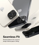 iPhone 15 Plus / 15 | Camera Styling - Multiple iPhones with black camera lens protectors showing a seamless fit.
