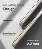 iPhone 15 Plus Case | Fusion Card - Comparison of Ringke Fusion and Fusion Card cases highlighting 2.2mm cardholder width.