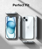 iPhone 15 Case | Fusion - Multiple views of a clear iPhone 15 case showing precise cutouts and a perfect fit on the device.