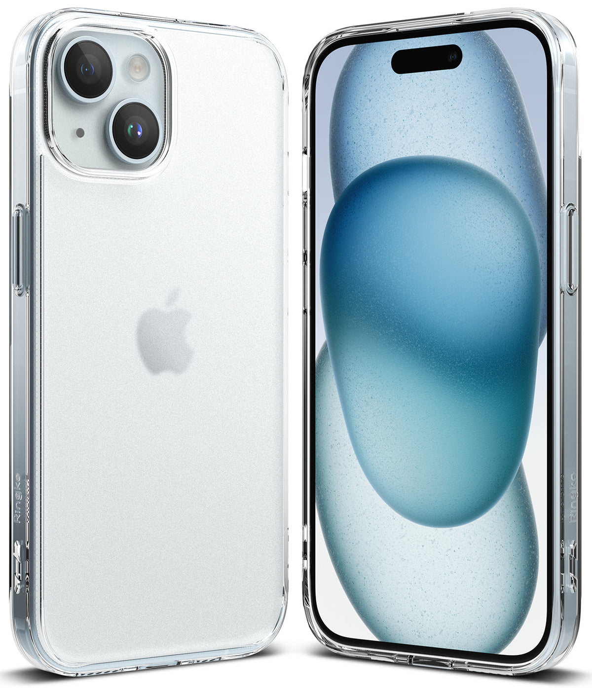 iPhone 15 Case | Fusion - Clear protective phone case shown from back and front angles on an iPhone 15.