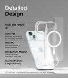 iPhone 15 Case | Fusion Magnetic Matte - Exploded view of a clear phone case highlighting magnetic and material features.