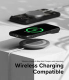 iPhone 15 Case | Fusion-X - iPhone 15 with Fusion-X case wirelessly charging on a pad, with a second case visible in the background.