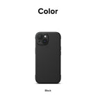 iPhone 15 Plus Case | Onyx Magnetic - Matte black iPhone 15 Plus case with a magnetic ring, centered on a white background.