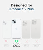 [Combo] iPhone 15 Plus | Folio Wallet Magnetic + Fusion Magnetic - Comparison chart highlighting iPhone 15 Plus compatibility.
