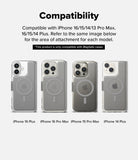 iPhone Pro Max & Plus MagSafe Cover | Folio Wallet Magnetic - Four iPhones with MagSafe wallet attachments shown.