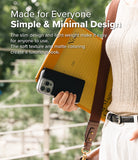 iPhone Pro Max & Plus MagSafe Cover | Folio Wallet Magnetic - Person holding a black magnetic wallet case on an iPhone.