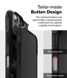 iPhone 16 Pro Max Case | Fusion-X - Close-up of phone case buttons highlighting notched design and open cutouts for usability.