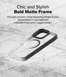 iPhone 16 Pro Max Case | Fusion Bold Magnetic - Clear phone case with a black matte frame and magnetic ring on back.