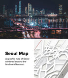 iPhone 16 Pro Max Case | Fusion Design - Seoul night skyline above a white 3D map graphic featuring Namsan and city landmarks.
