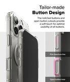 iPhone 16 Pro Max Case | Fusion Magnetic - Clear phone case showing detailed button cutouts and tactile design.