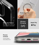 iPhone 16 Pro Max Case | Fusion Magnetic - Clear case features, protective film, micro-dots, wireless charging, and precise cutouts.