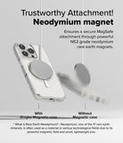 iPhone 16 Pro Max Case | Fusion Magnetic - Clear phone case securely attached to a magnetic charger versus a falling phone.