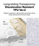 iPhone 16 Pro Max Case | Fusion Magnetic - Comparison of yellowed old TPU versus clear new TPU material for phone cases.