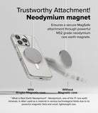 iPhone 16 Pro Max Case | Fusion Magnetic Matte - A MagSafe charger attached to a phone case versus one falling away.