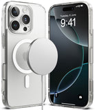 iPhone 16 Pro Max Case | Fusion Magnetic Matte - Clear phone case with MagSafe ring on back and front screen view.