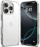 iPhone 16 Pro Max Case | Fusion - Clear protective phone case shown from the back and front on an iPhone 16 Pro Max.