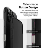 iPhone 16 Pro Max Case | Onyx - Close-up of black phone case showing notched buttons and open cutouts for easy access.