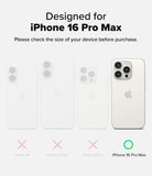 iPhone 16 Pro Max Case | Onyx - Comparison chart showing iPhone 16 Pro Max is the only compatible model with a green check.