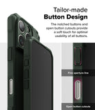 iPhone 16 Pro Max Case | Rugged Gear Magnetic - Olive green phone case highlighting textured buttons and cutouts.