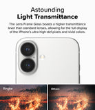 iPhone 16 Plus / 16 | Camera Lens Frame Glass - Comparison showing clearer, brighter fire imagery with Ringke lens glass.