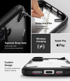 iPhone 16 Plus Case | Fusion-X - Features a strap hole, protective film, wireless charging, Apple Pay, and precise bottom cutouts.
