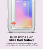 iPhone 16 Plus Case | Fusion Card - Clear phone case with a card slot featuring a slide hole for easy card removal.
