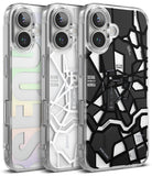 iPhone 16 Plus Case | Fusion Design - Three clear iPhone cases featuring Seoul-themed map and typography designs.