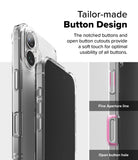 iPhone 16 Plus Case | Fusion Matte - Close-up of phone case buttons showing notched design and open cutouts for usability.