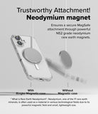 [Combo] iPhone 16 Plus | Folio Wallet Magnetic + Fusion Magnetic - Comparison of MagSafe charger attachment with and without a magnetic case.