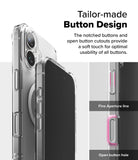 iPhone 16 Plus Case | Fusion Magnetic Matte - Close-up of phone case buttons showing notched design and cutouts.